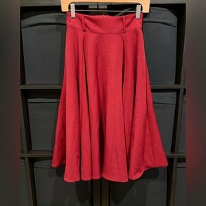 Pinup Couture Laura Byrnes Burgundy Swing Skirt Size S NWT